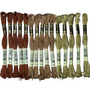 NEW 15 Skeins DMC Embroidery Floss Mouline Special 6 Strand Assorted Multicolor